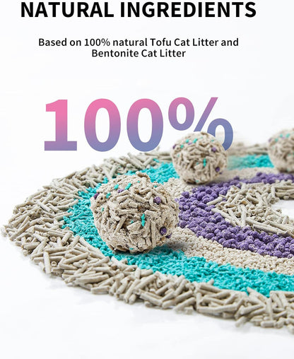 PETKIT Mixed Cat Litter Fast Clumping 2 Bags & 2025 New Urine Monitor Litter