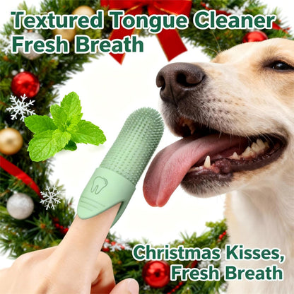 JBD Dog Toothbrush and Cat Oral Care Set | Finger Toothbrush for Small/Large Pets | Puppy Tooth Brushing Kit with Double Sided Brush | Cleans Teeth & Removes Tartar | 3-Piece Pet Dental Care