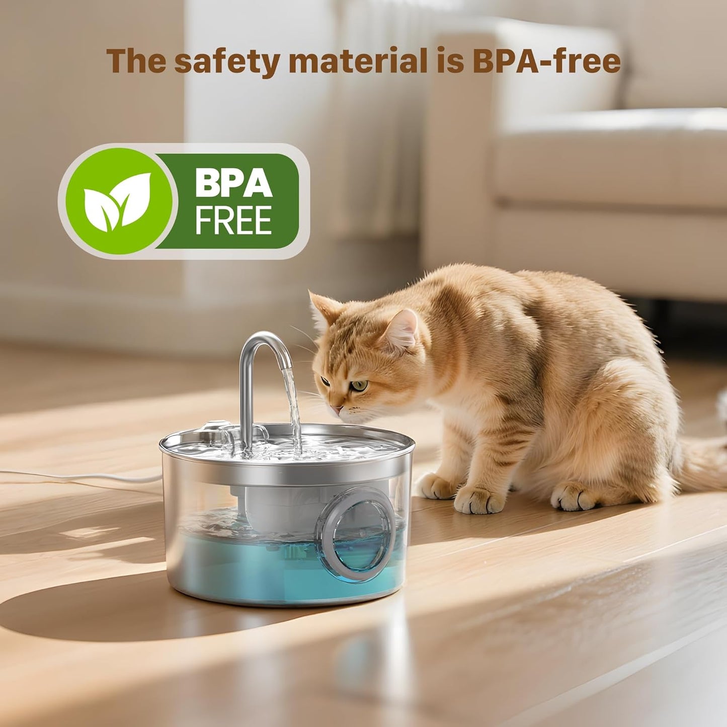 GIOTOHUN Pet Fountain Filter Replacement: 32 Cat Water Fountains Filter -16 Carbon Filters & 16 Foam Filters - Suitable for GIOTOHUN Stainless Steel Cat Fountain S11