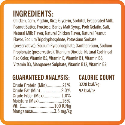 NutriChomps Dog Chews, 6-inch Braids, Easy to Digest, Rawhide-Free Dog Treats, Healthy, Real Chicken, Peanut Butter and Milk flavors, Pack of 4