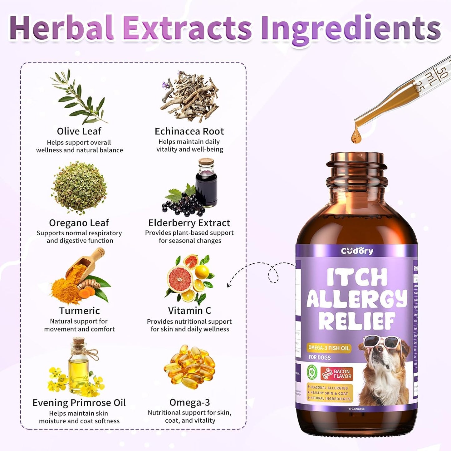 Cat Multivitamin, Crunchy & Creamy Cheese Chew Dog Allergy Relief Drops, Skin & Coat Support