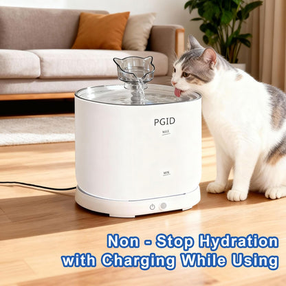 FGID Automatic Cat Feeder with Camera 6L Dog Feeders+ 2.2L Cordless Cat Water Fountian 5000mah Battery Operated Dog Fountian Set