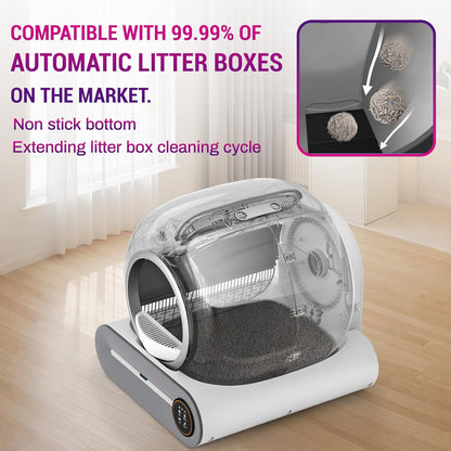 Ducksky Tofu Cat Litter Fast Clumping 5in1, Natural Plant-Based flushable Lightweight tofu Litter for Kitty, Effective Odor Control,unscented pellets, 99% Dust- Free,Low Tracking,(6.6LB x 4 Pack)