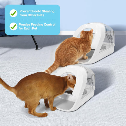 Front Cover for Automatic Micro Chip Pet Feeder, Prevent Pets Competing for Food in Multiple Pets Home, Avoid Food Stealing from Other Cats and Dogs, Precise Diet Control of Each Pet