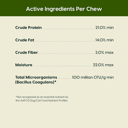 ARK NATURALS Gentle Digest Soft Chews, Vet Recommended Dog and Cat Prebiotics and Probiotics, Digestive and Immune System Support, 120 Count, greens, 326002