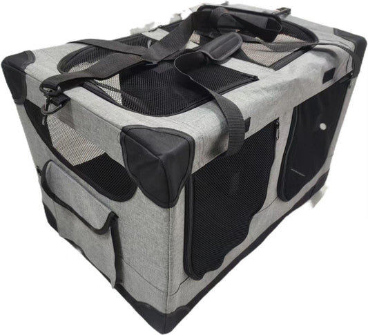Extra Large Cat Carrier for 2 Cats, Foldable Soft-Sided Pet Carrier with Storage Tote, Portable Travel Crate for Large Cats & Multi-Cat Families, for Car and Home Use 24.4"x16.5"x16.5"