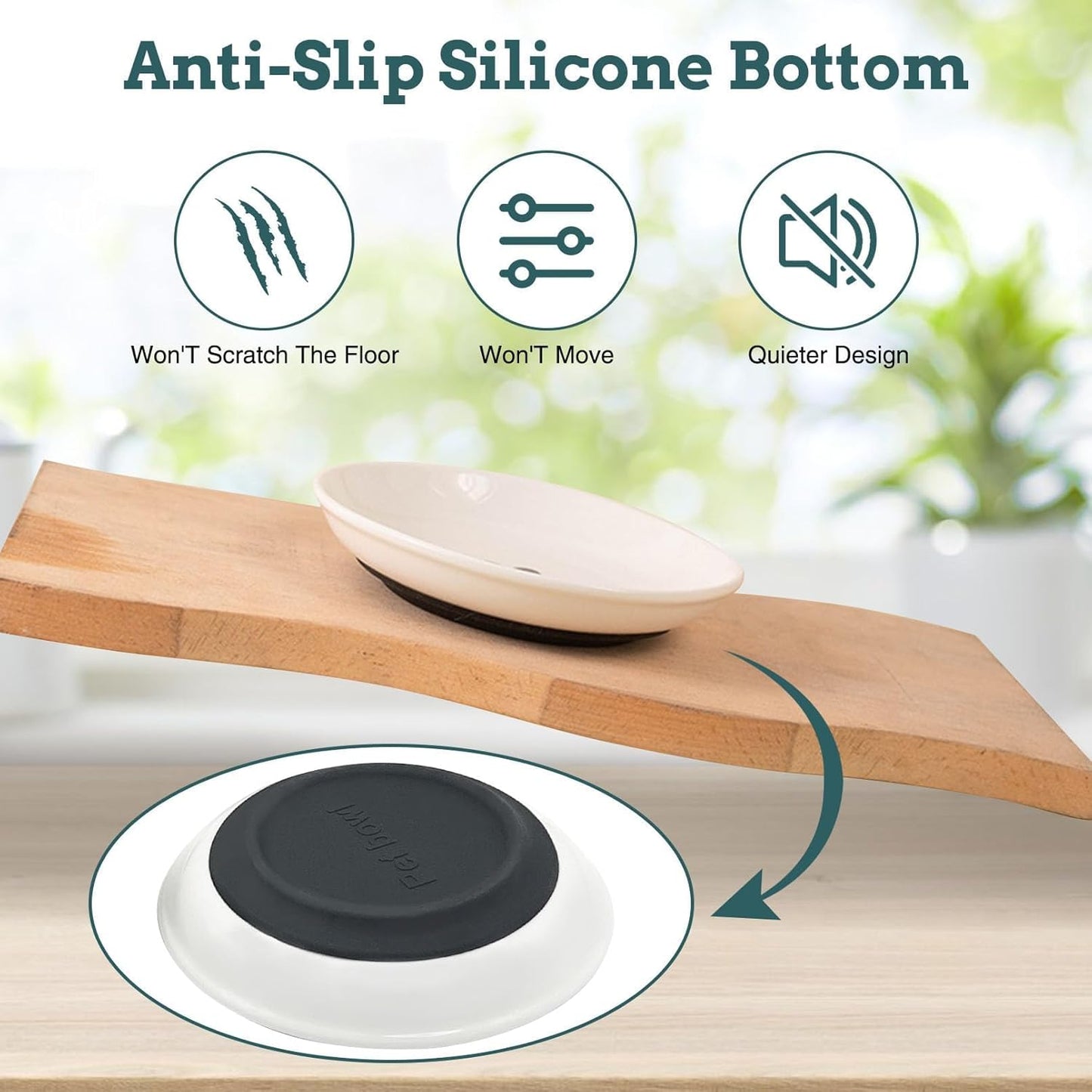 BNOSDM Raised Cat Slow Feeder Bowl and Non Skid Cat Food Bowls for Cats and Dogs