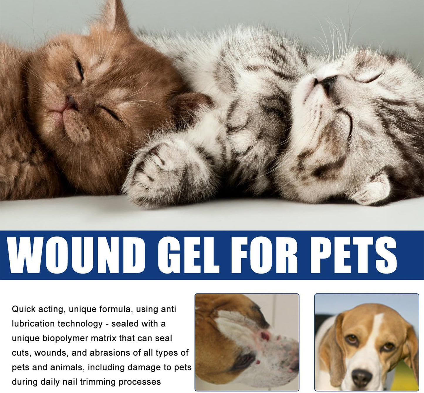 JoanofArc Pet Dog Wound Care Hydro Gel&Dog Hot Spot Gel -Cat Healing Aid for Wounds,Helps with Cuts,Bites,Ulcers & Burns,Relieves Skin Allergies& Itchy Skin,Dog First Aid Kits, 20ml x 2 Pack