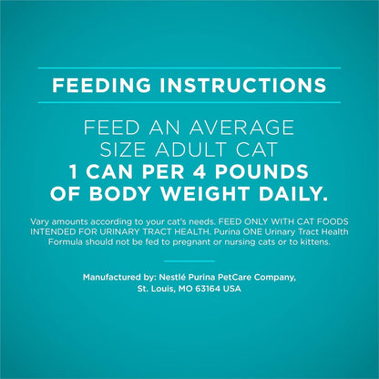 Purina ONE Urinary Tract Health, Natural Pate Wet Cat Food, Urinary Tract Health Beef & Liver Recipe - (Pack of 24) 3 oz. Pull-Top Cans