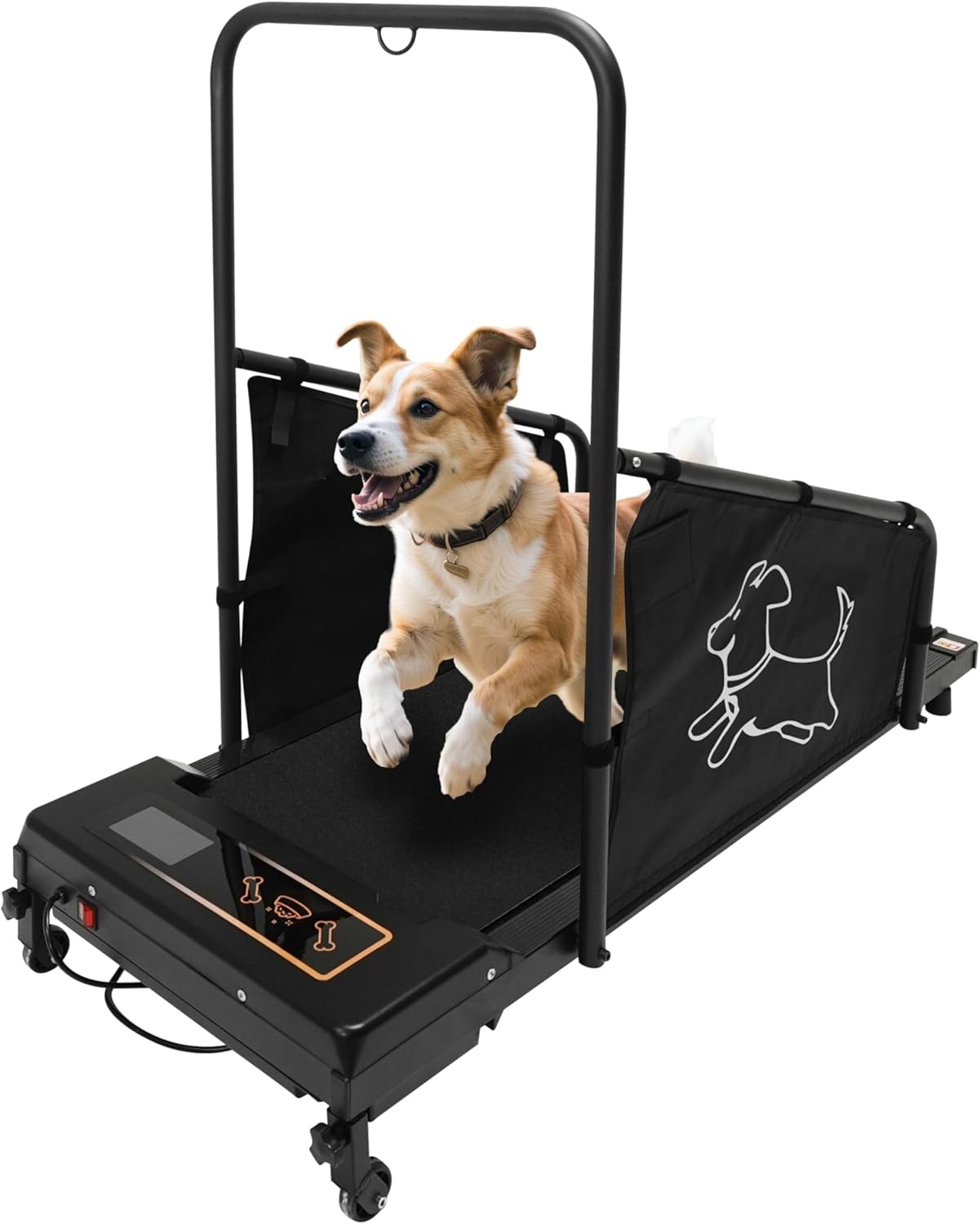 Dog Treadmill for Small/Medium/Large Dogs, Indoor Pet Exercise Machine Pacer Treadmills at Home with Remote Control, Dogs Cats Pacer Training Slatmill with LCD Display Screen and 2 Wheels, Black