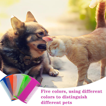 50 PCS Flea Lice Combs Grooming Fine Tooth Hair Combs for Dogs Cats, 5 Colors