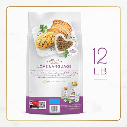 Purina Fancy Feast Dry Cat Food with Savory Farm-Raised Chicken and Turkey - 12 lb. Bag