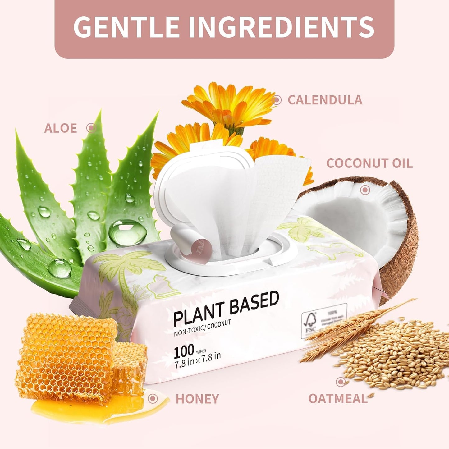 400 PCS Dog Wipes for Paws and Butt Hypoallergenic Pets Cleansing & Deodorizing Anal Gland Hygienic Puppy Wipes for Dogs Face and Body Wipes Cleaning Fur Doggie Wipes Doggy Wipes (Coconut Oil)