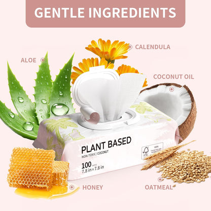 400 PCS Dog Wipes for Paws and Butt Hypoallergenic Pets Cleansing & Deodorizing Anal Gland Hygienic Puppy Wipes for Dogs Face and Body Wipes Cleaning Fur Doggie Wipes Doggy Wipes (Coconut Oil)