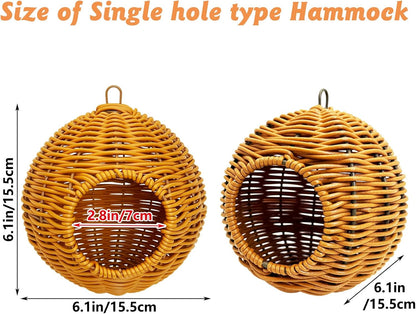 BNOSDM Wooden Long Bird Ladders and Parrot Hang Nest for Birds