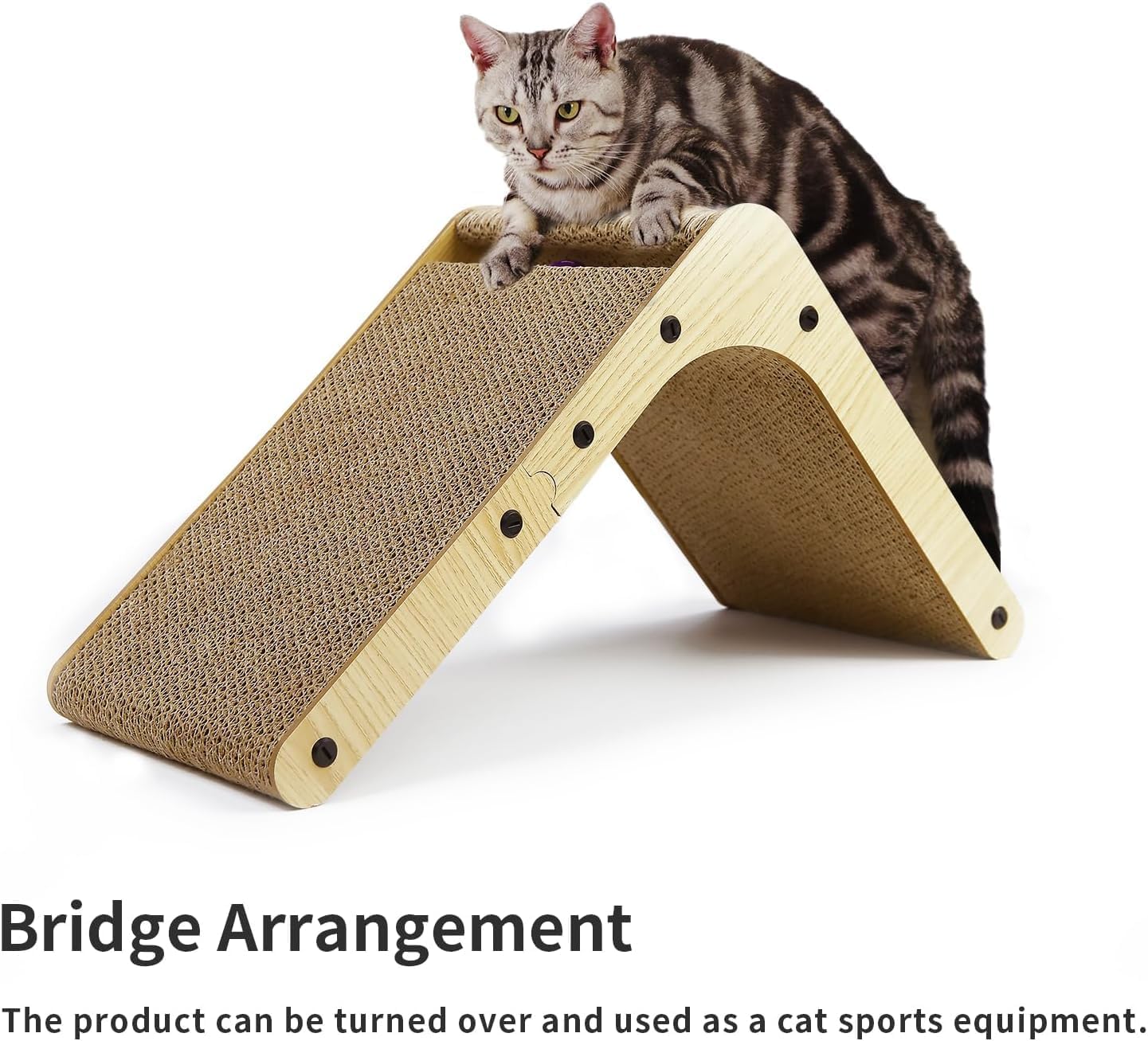 L Shaped Cat Scratcher for Indoor Cats, Cat Scratching, Cat Scratch Pad, 17 Inches Tall Scratching Post with Sturdy Base, Durable Cat Scratch Pad for Kittens & Adults, Furniture Protector