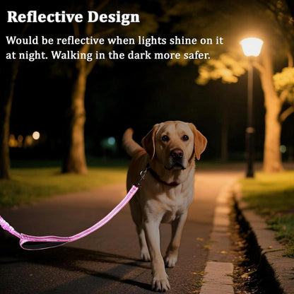 WYuZe 5ft Puppy Leash for Small Dogs + 7ft Triple Handle Dog Leash with Shock Absorbing for Large Medium Dogs