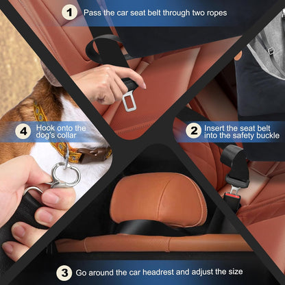 Pet Travel Car Seat for Dogs & Cats - Memory Foam Dog Booster Seats with Thick Cushion for Medium Dogs