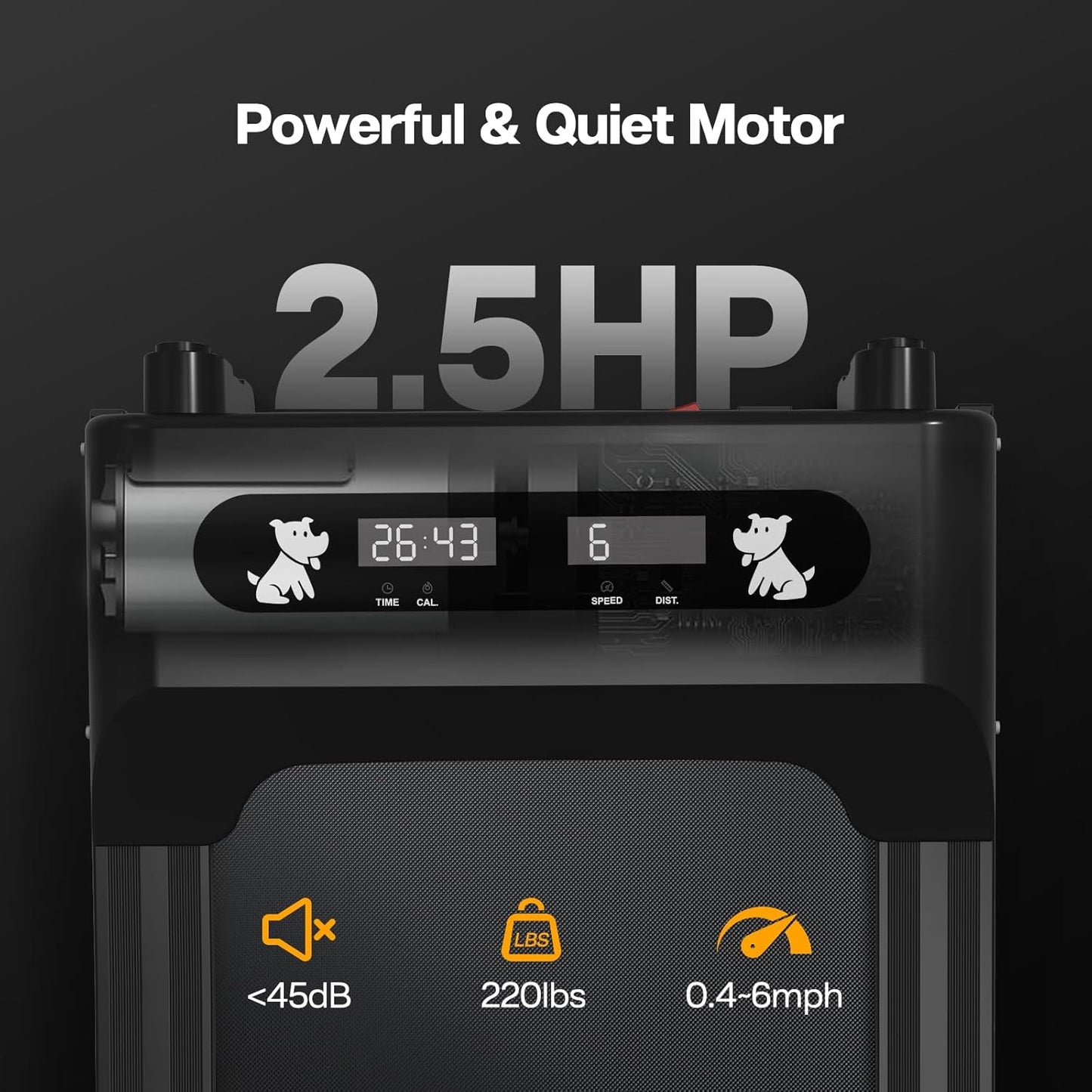 Dog Treadmill for Small Dogs,1.5HP Folding Dog Running Machine,Small Dog Treadmill, Dog Pacer Training Pad,220lbs