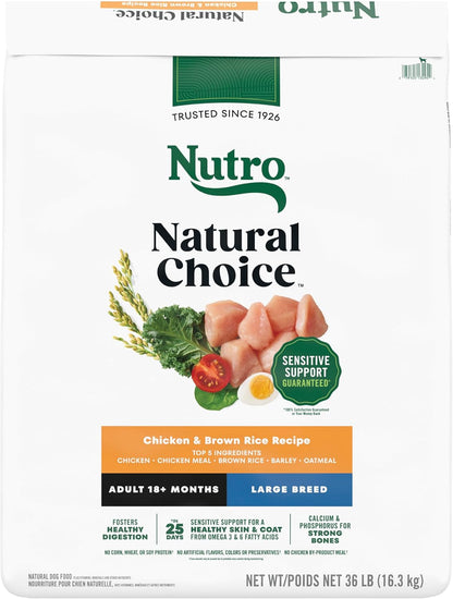 Nutro Natural Choice Adult Large Breed Dog Food Dry, Chicken & Brown Rice Recipe, 36 lb. Bag