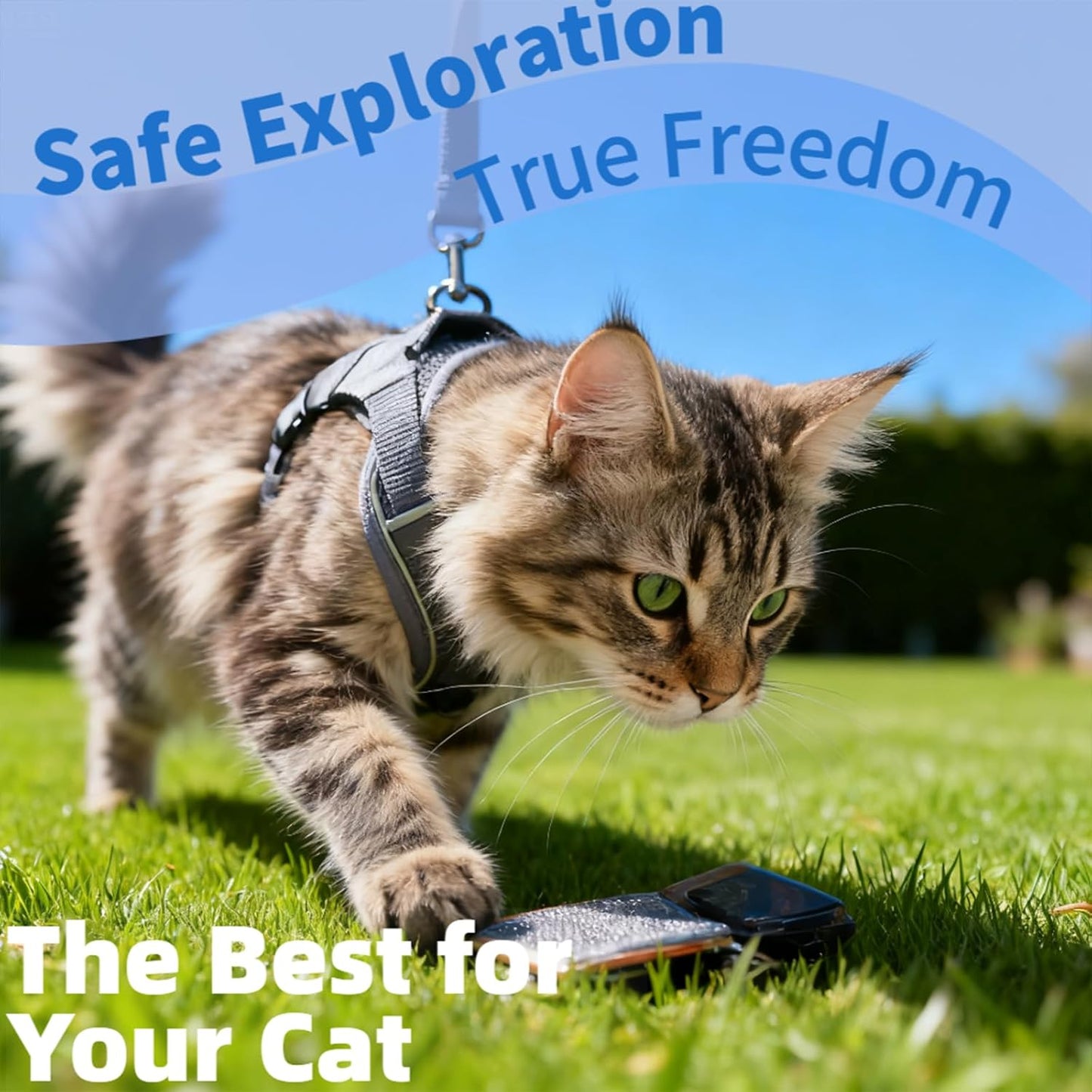 Cat Chest Straps and Belts, Anti-Escape Adjustable Soft net cat Belts, Easy to Control, Breathable, Chest Straps Set for All Types of cat Vests，XL