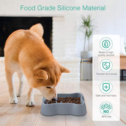 ORIA Slow Feeder Dog Bowls, Silicone Dog Slow Feeder, Anti-Choking Puzzle Dog Food Bowls, Interactive Dog Feeding Bowls with Non Slip Base, Machine Washable, for Small Medium Large Breed