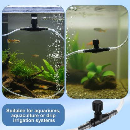20 Pcs Aquarium Air Valves - T Shaped Plastic Aquarium Air Pump Control Valves - Single Way Control Valve for Fish Tank Accessories, 3/16" ID Tubing
