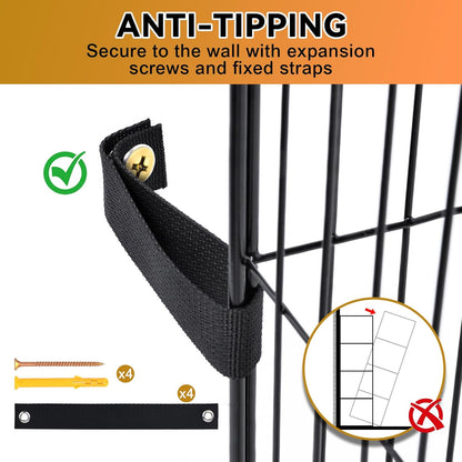 Cat Cage, 4-Tier DIY Cat Enclosures Catio, Cat Playpen Indoor & Outdoor with Hammock, Detachable Metal Wire Kennel Cats Crate, 2x2x4 Exercise Place for 1-3 Cats/Kitten