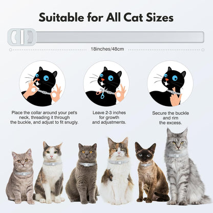 Natural Flea and Tick Collar for Cats – 4 Pack, 8 Months Long-Lasting Protection, Waterproof, Adjustable Size for Kittens and Adult Cats