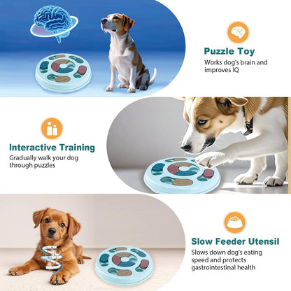Dog Puzzle Toys & Lick Mat for Dogs, Interactive Toys for IQ Training, Dog Treat Puzzle Toys Slow Feeder for Mental Stimulating, Pet Food Puzzle Feeder Toys for All Breeds