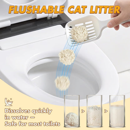 Happy & Polly Tofu Cat Litter – Fast Clumping, Flushable, Ultra Absorbent, Low Tracking, 100% Natural Raw Materials with Coconut Charcoal – 11 LB(5.5LB*2 Bags)