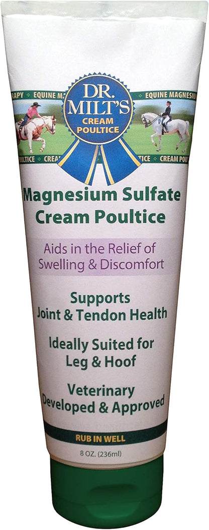 Dr. Milt's Horse Topical Epsom Salt Pain Relief Ointment Rub: Poultice and Liniment Cream. 1-8oz Cream