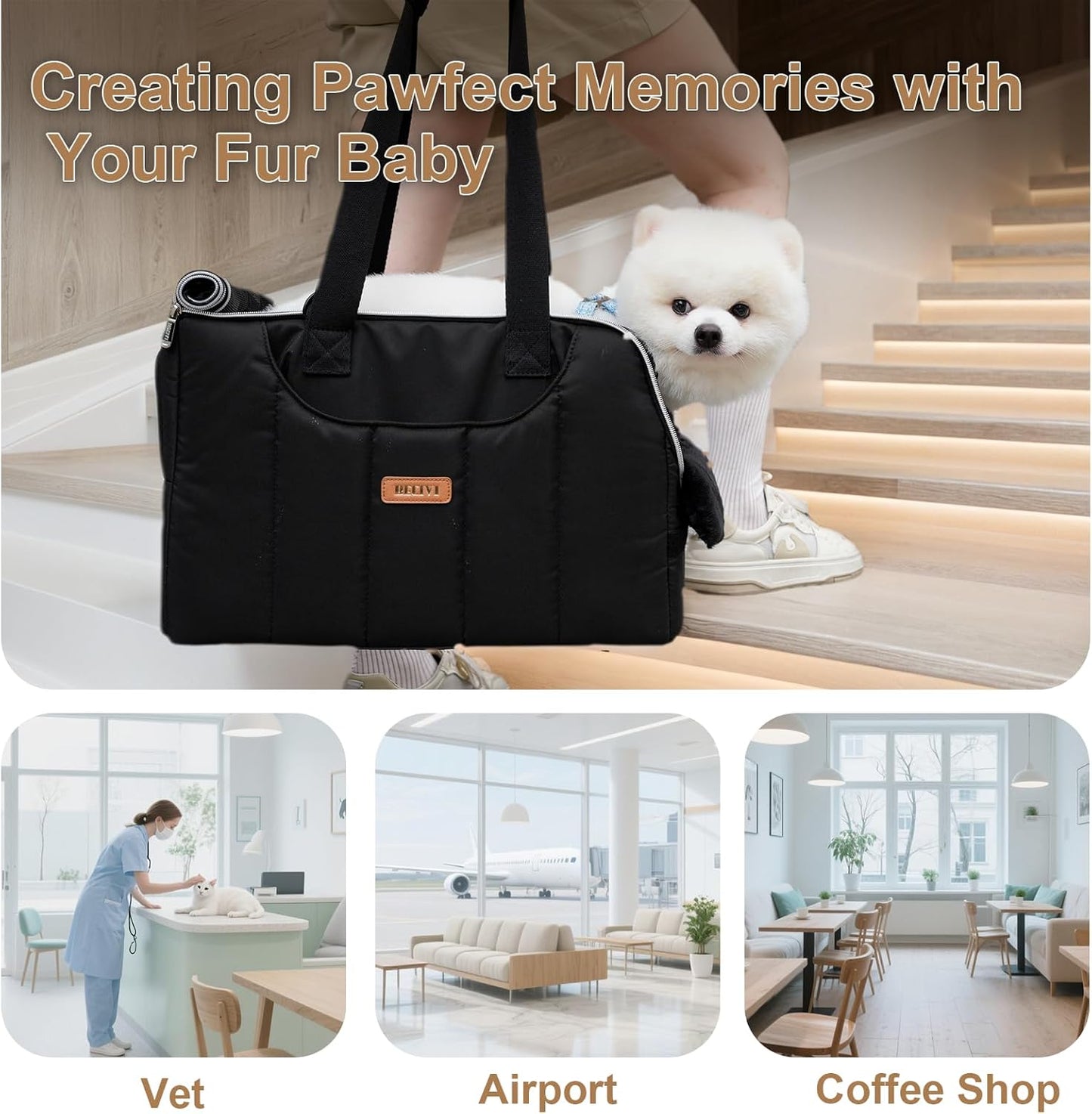 Dog Lift Harness Sling for Large Dogs & Dog Purse Carrier for Small Dogs Cats Rabbits Up to 13lbs