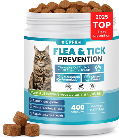 Chewable Flea Treatment for Cats Flea and Tick Prevention for Cats Chewables Fleas Chewables for Cat of All Breeds and Ages 400