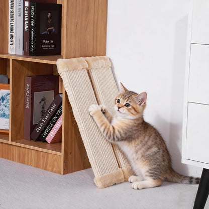 Cat Scratching Board, Corrugate Cat Scratcher for Indoor Cats, Heavy Duty, Cat Scratch Pad with Premium Scratch Textures Design,White