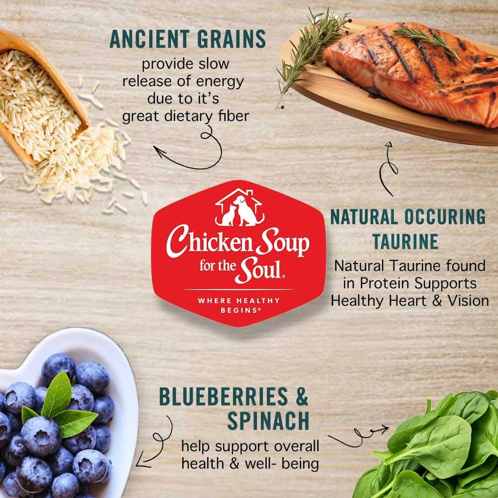 Chicken Soup for Soul Pet Food Indoor Cat - Tuna & Brown Rice, 4.5 LB Bag, All Life Stages, Dry Cat Food with Real Ingredients