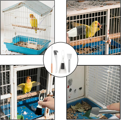 Bird Cage Cleaning Brush Tool Set, Bird Cage Cleaner, Suitable for Bird Cages, Rabbit Cages, Hamster Cages, Parrot Cages, and Other Small Pet Cage Accessories
