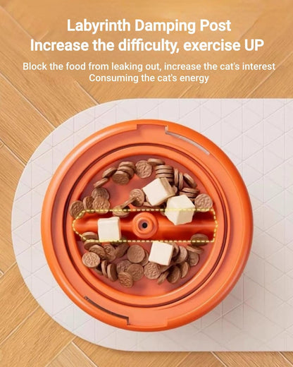 Cat Puzzle Treat Dispenser, Puzzle Feeder Dog Treat Dispenser Toy, Duck Pet Feeder, Slow Feeder Dog Bowls, 3 Sizes of Lids, Duck Treat Dispenser, IQ Training and Exercise for Cats and Dogs