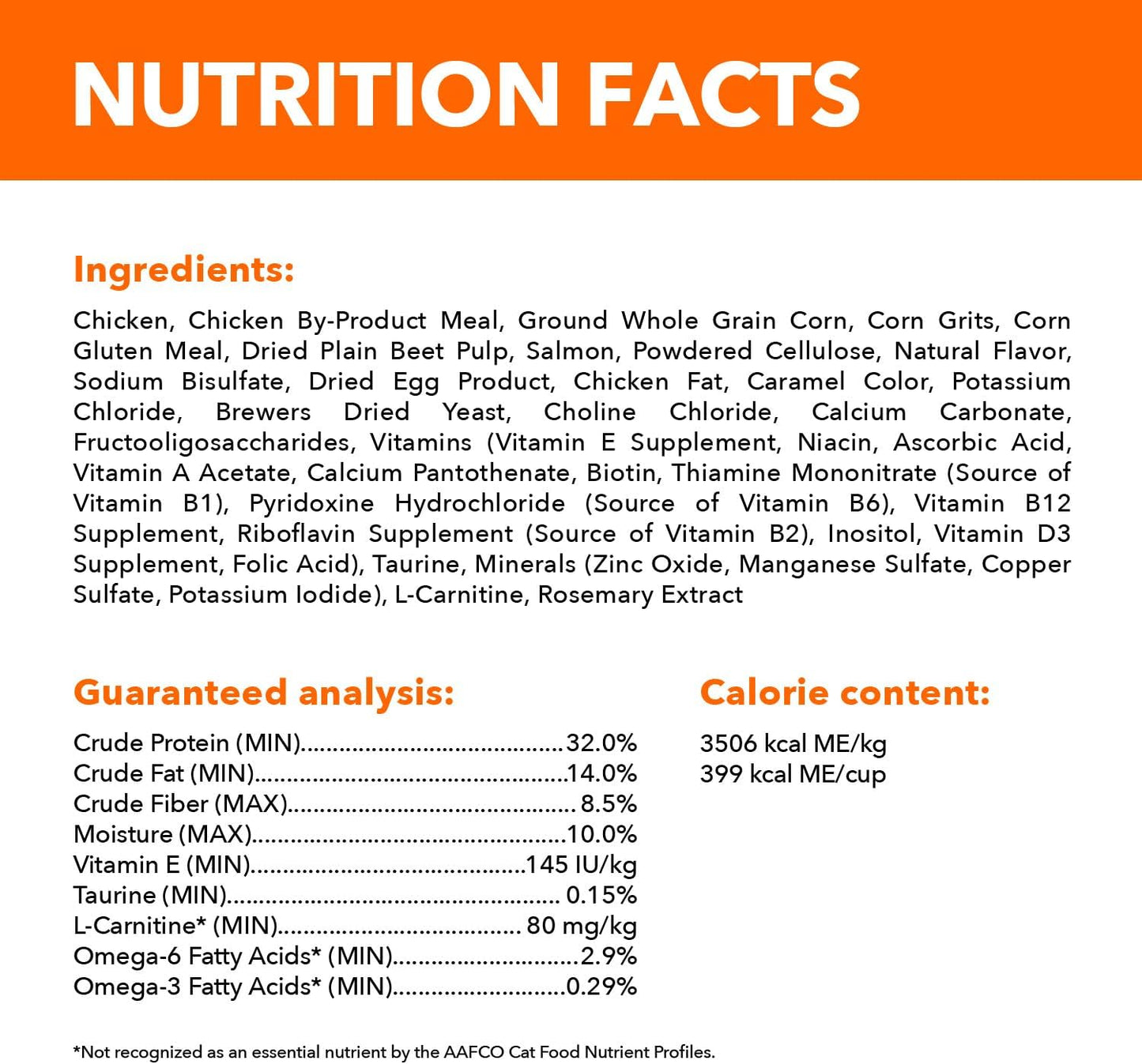 IAMS Proactive Health Adult Hairball Care Dry Cat Food with Chicken and Salmon, 3.5 lb. Bag