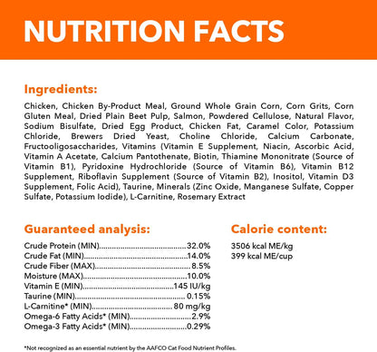 IAMS Proactive Health Adult Hairball Care Dry Cat Food with Chicken and Salmon, 3.5 lb. Bag