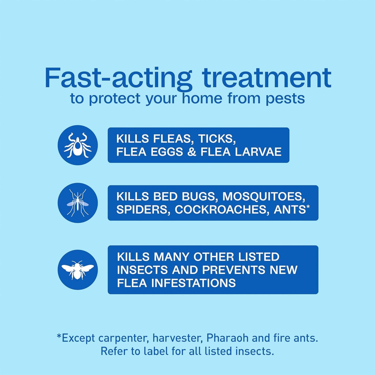 ADAMS Flea & Tick Home Spray, Kills Fleas, Flea Eggs, Flea Larvae, Bed Bugs, Ticks, Ants (Except Carpenter, Harvester, Pharaoh & Fire Ants), Cockroaches, Spiders, & Mosquitoes In The Home, 24 Fl Oz
