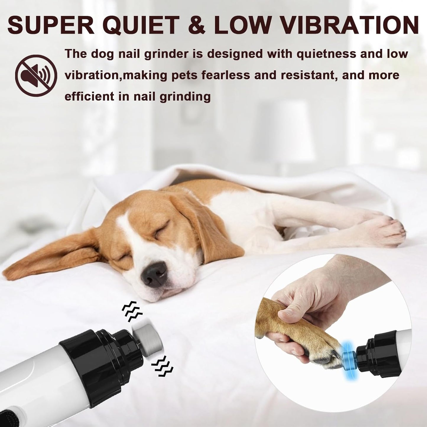 Dog Nail Clippers,Quiet Claw Trimmer for Dogs,Cats and Other Animals,Safe & Stress Free Nail Grooming for Large,Medium, Small Pets with Hard or Thick Nail