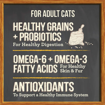 Merrick Purrfect Bistro Premium Healthy Grains Dry Cat Food For Adult Cats, Real Chicken And Brown Rice Recipe - 7.0 lb. Bag