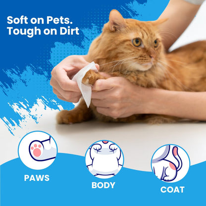 FPN Pet Cleaning Wipe 24 Bags of 60 Wipes – Unscented Bamboo Grooming Wipes for Dogs & Cats – No Alcohol or No Harsh Chemicals – Soft – 7x8 in (24 CT - 1440 Wipes)