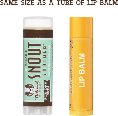 Natural Dog Company Snout Soother Travel Stick 0.15 oz – All Natural Dog Nose Balm for Dry, Cracked Snouts – Organic Moisturizing & Soothing Balm – Lick-Safe Mini Snout Care, Made in USA