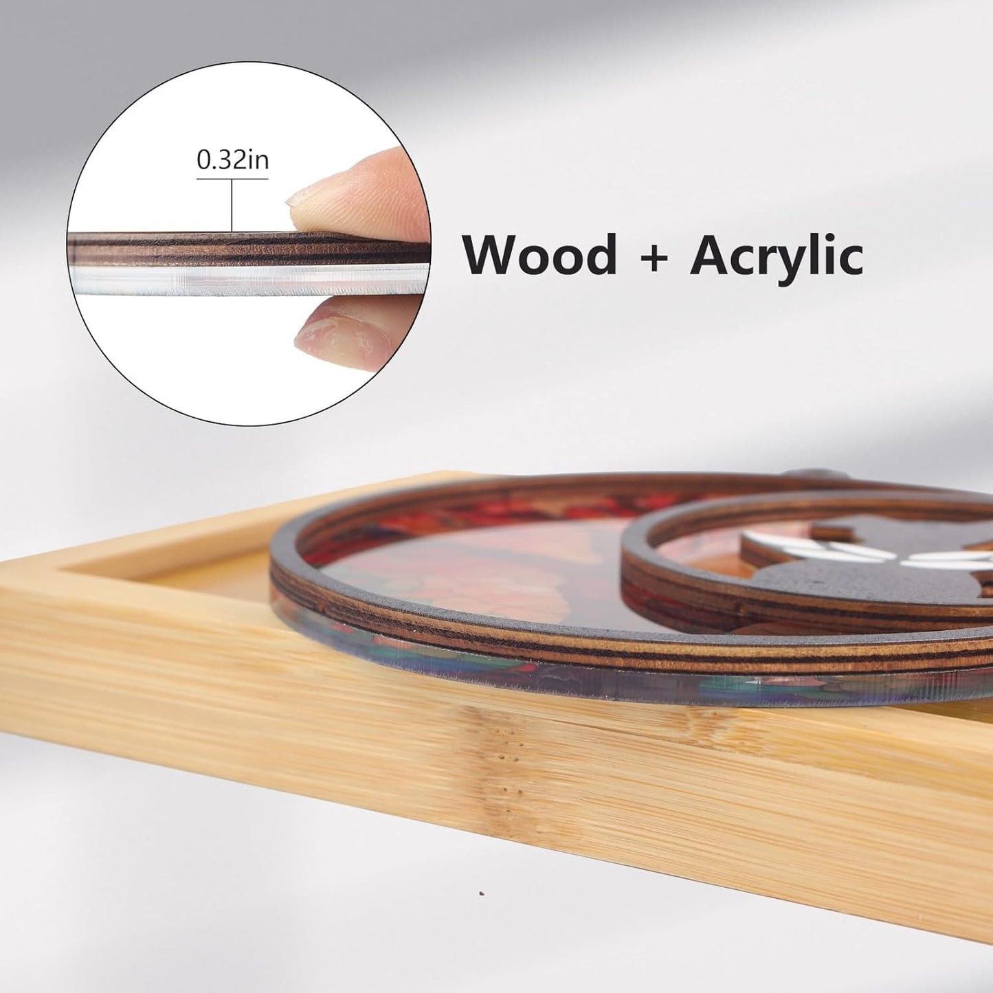 Original CCiaga DIY Dog Angel Memorial Suncatcher with Sympathy Card,Memorial Gifts for Loss of Dog Sympathy Gift,Pet Memorial Gifts for Dogs(3-Life Tree)