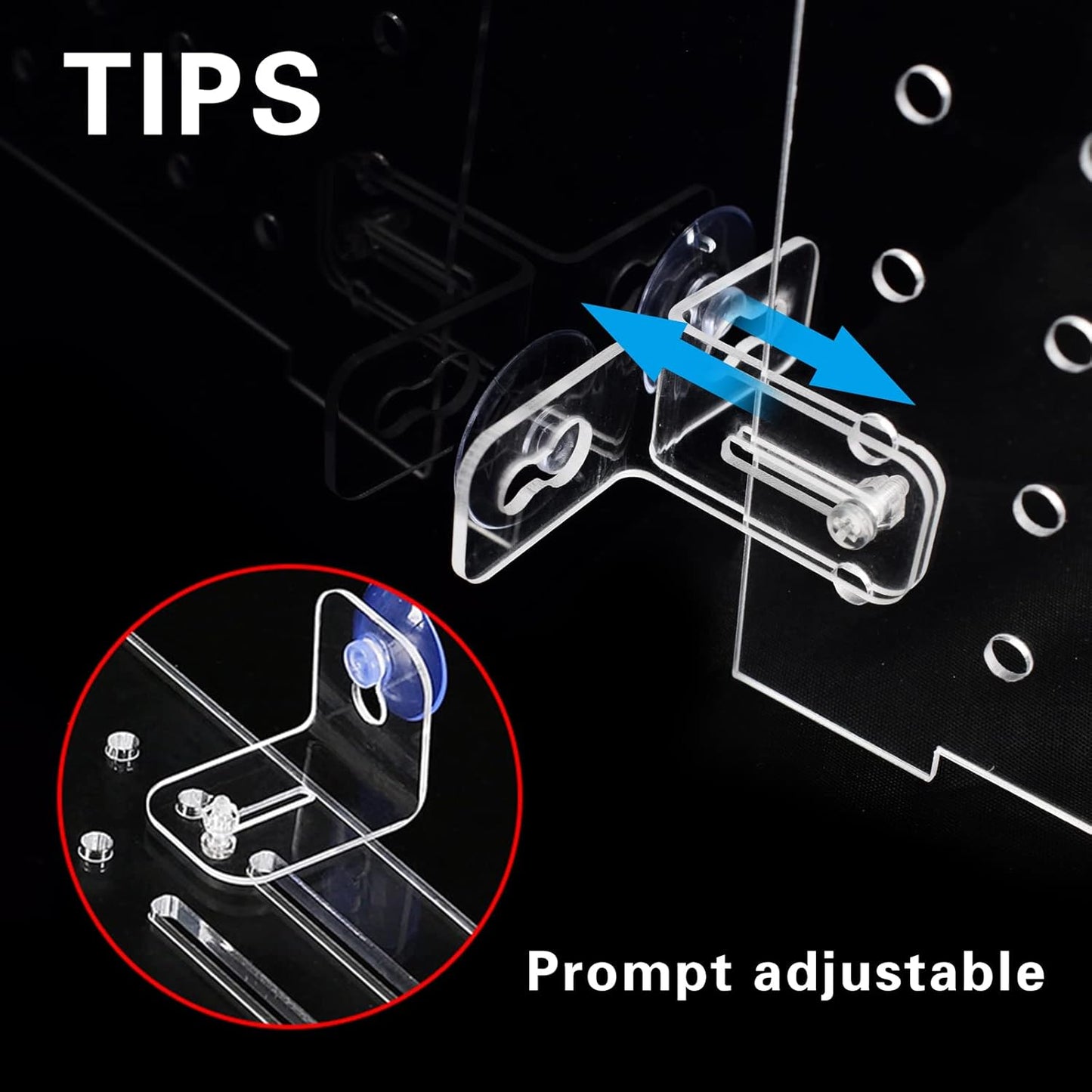 Acrylic Fish Tank Divider Aquarium Divider with 8 Suction Cups Transparent Fish Tank Separator Dividing Net Plate Isolation Board Flapper, 11.81 * 15.74in