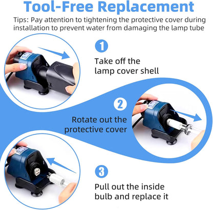 5W Light Bulb Replacement for COODIA 5W Filter Pump - Aquarium Bulb Compatible with Sunsun CUV-305, CUV-505, JUP-02 Filter