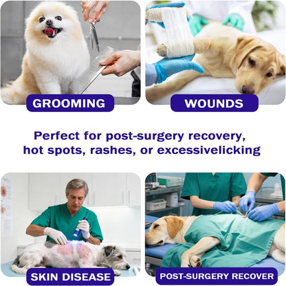 Soft Dog Cone Collar,Adjustable Spay/Neuter Recovery Neck and Head Collar, Soft Dog Tapered Collar for Large/Medium/Small Pets (Blue, XL)