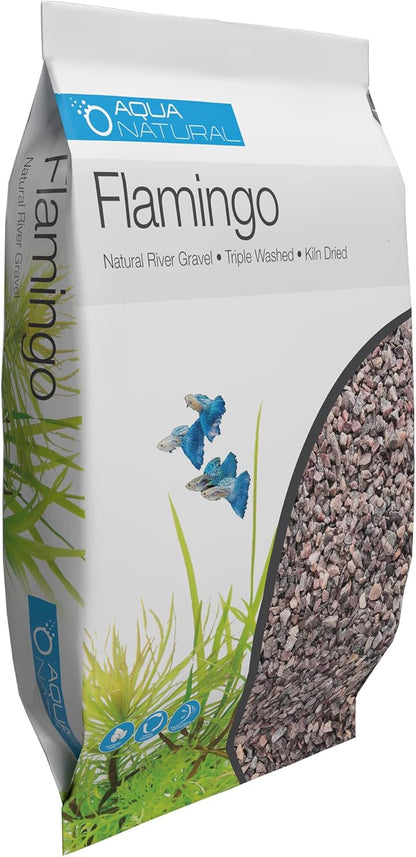 Aqua Natural Flamingo 10lb Gravel Substrate for aquascaping, Aquariums, vivariums and terrariums 4-6mm, Rose Pink